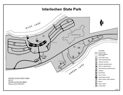 Interlochen State Park Michigan Site Map - Interlochen State Park MI ...