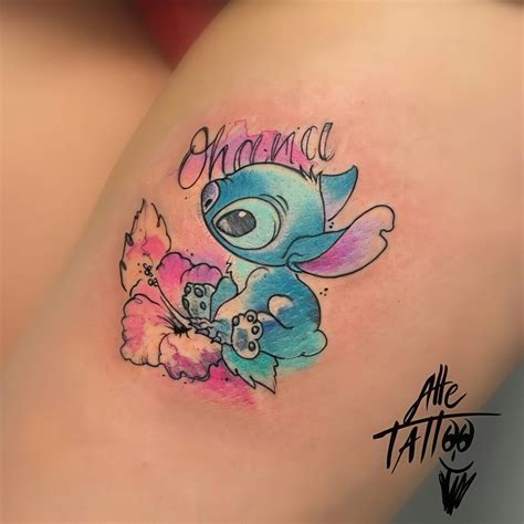 22 Adorable Colorful And Black Ink Disney Tattoos - Styleoholic