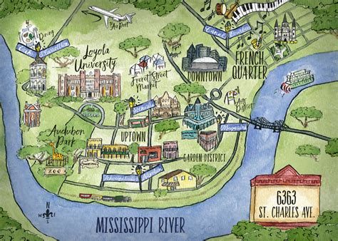 New Orleans Attractions Map