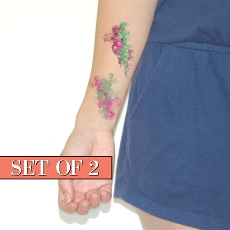 Watercolor temporary tattoos / small temporary tattoos