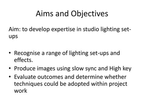 Advanced camera lighting techniques | PPT