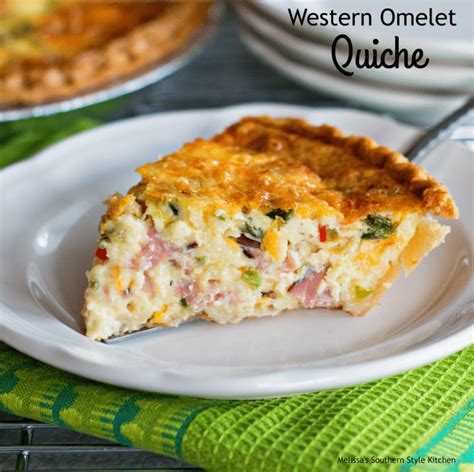 Western Omelet Quiche - melissassouthernstylekitchen.com