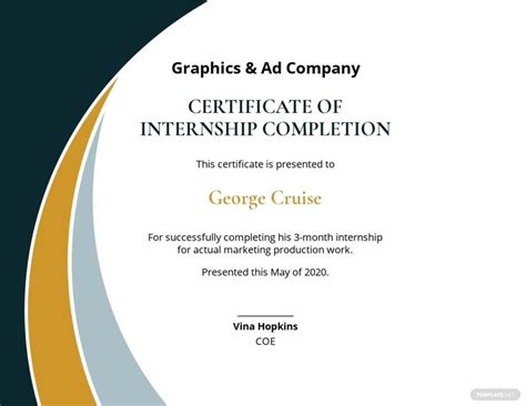 Free HR Internship Certificate Template