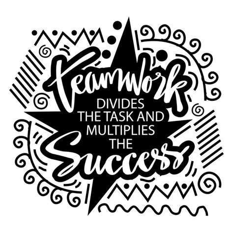 Teamwork divides the task and multiplies the success 7861236 Vector Art ...