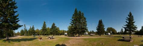 Campground of Cape Breton Highlands National Park Stock Photo - Image ...