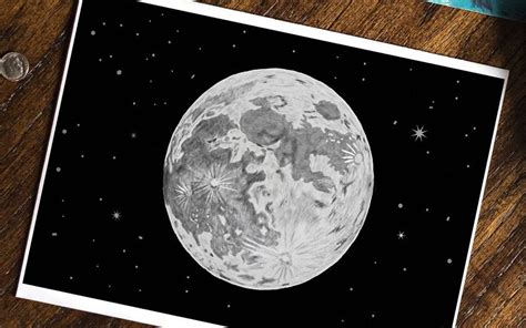 Realistic Moon Pencil Drawing Sketch Coloring Page | The Best Porn Website