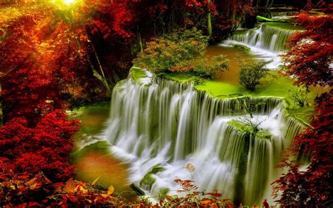 Autumn Waterfall Wallpapers - Top Free Autumn Waterfall Backgrounds ...