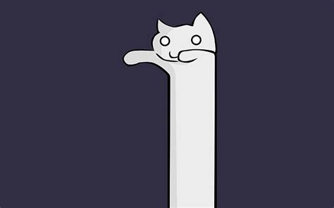 HD wallpaper: blue, cat, Longcat, minimalism, white | Wallpaper Flare