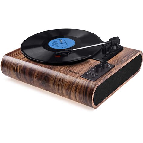 Record Player, VOKSUN Vintage Turntable 3-Speed Bluetooth Vinyl Player ...