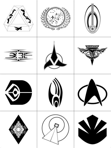 Star Trek Symbols Vector Graphics | Star trek symbol, Star trek tattoo ...