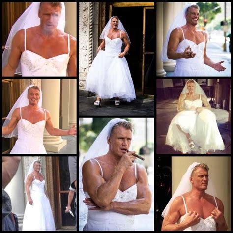 Dolph Lundgren in a wedding dress | Dolph lundgren, Celebs, Actors