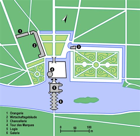 Plan du chateau de chenonceau - chateau u montellier