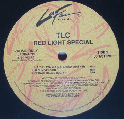 TLC - Red Light Special (1995, Red Vinyl, Vinyl) | Discogs