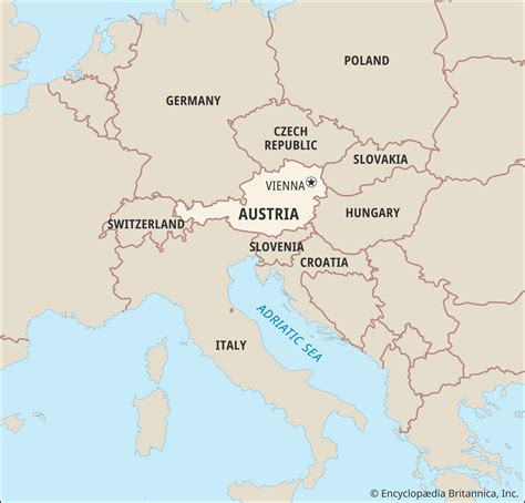 Austria On A Map Of Europe - Time Change Fall 2024