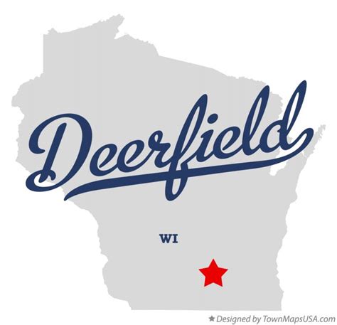 Map of Deerfield, Dane County, WI, Wisconsin