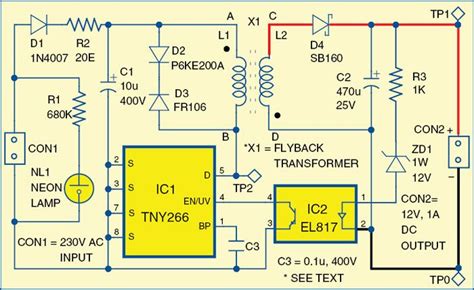 Higo. 2: Circuito de la 12V, 1A SMPS | Electronics circuit, Power ...