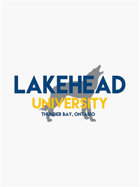 "Lakehead university with wolf" Sticker for Sale by Aly Silverberg ...