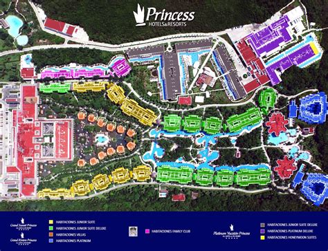 Resort Map | Grand Sunset Princess | Riviera Maya, Mexico