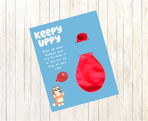 Keepy Uppy Bluey Inspired Balloon Party Favor Digital - Etsy Singapore