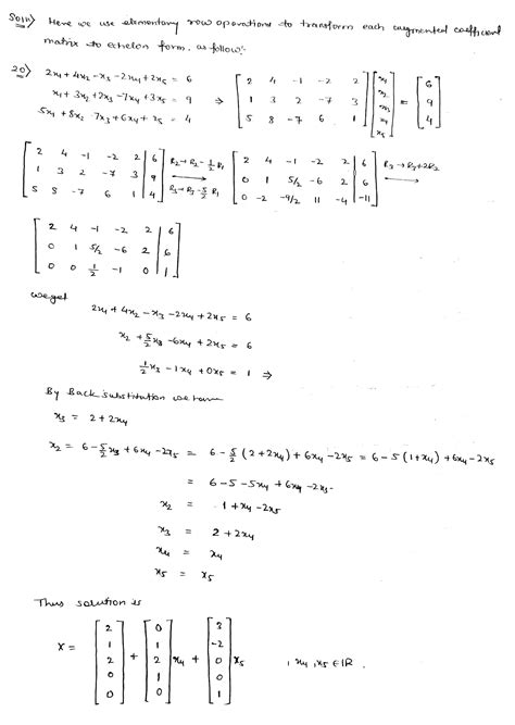 [Solved] use elementary row operations to transform each augmented ...