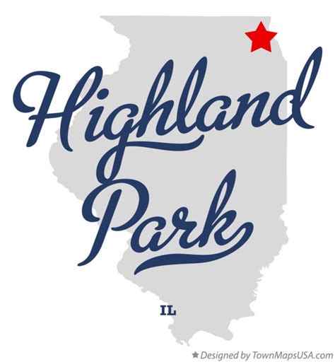 Map of Highland Park, IL, Illinois