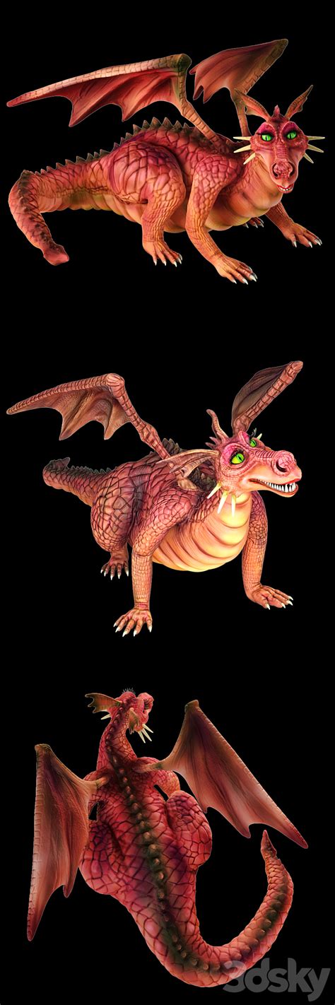 The dragon from the cartoon Shrek - Toy - 3D model