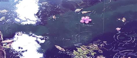 anime scenery flowers gif | WiffleGif