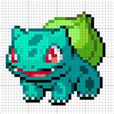 #1 Bulbasaur | Pixel art grid, Pokemon cross stitch, Pixel art pokemon