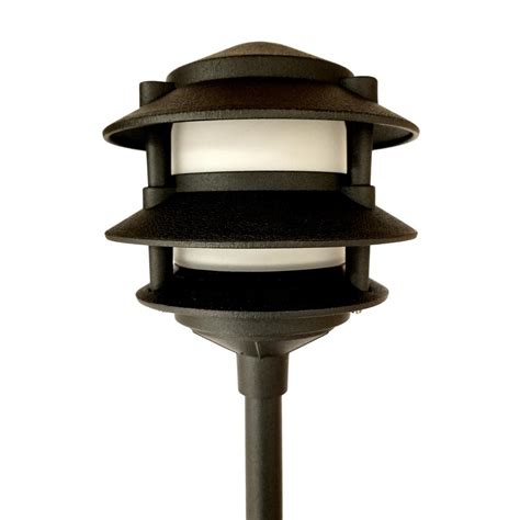 Best Pro Lighting Low Voltage Black Outdoor Landscape 3-Tier Pagoda ...