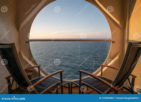 Balcony View on the Cruise Ship Stock Image - Image of luxury ...