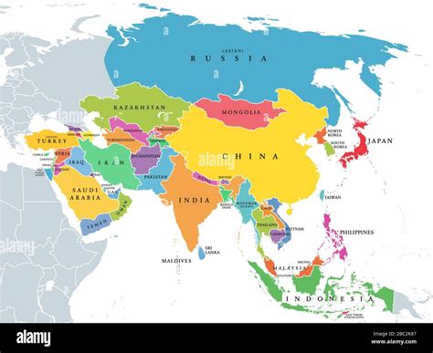 Africa Asia Political Map