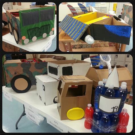 Using recycled materials the students and teachers were able to build ...