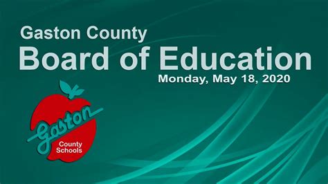 Monday, May 18, 2020 Gaston County Board of Education - YouTube