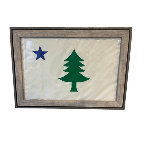 Original Maine Historic Framed Flag