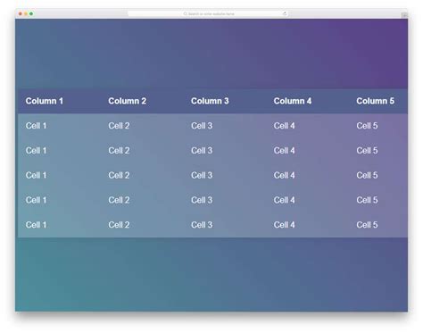 Table Template Css Free Download - Free Templates Printable