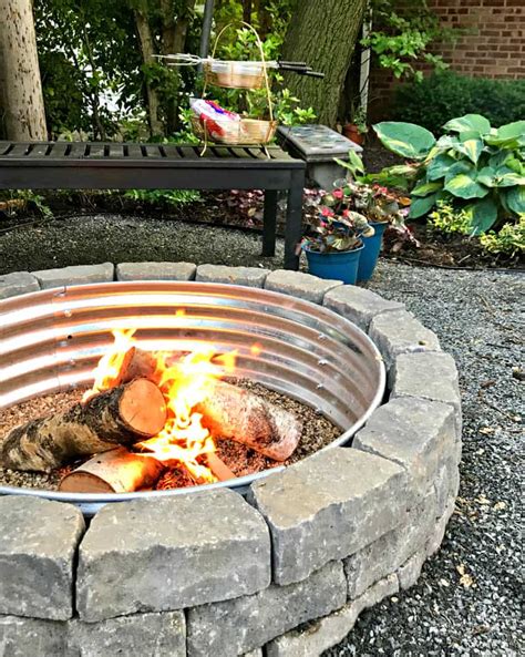 How to Build a Backyard Fire Pit - Average But Inspired