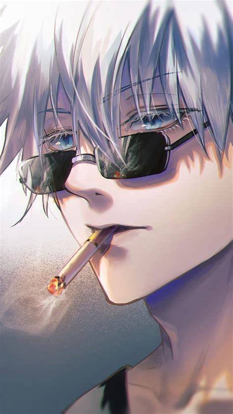 1390821 Jujutsu Kaisen, Anime, Satoru Gojo, Smoking, Sunglasses Rare ...