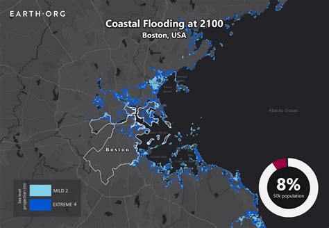 Sea Level Rise Projection Map - Boston | Earth.Org