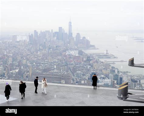 New York, United States. 09th Jan, 2023. People enjoy the views of the ...