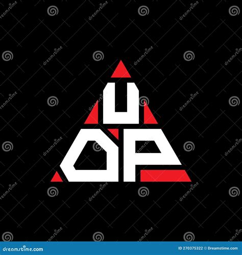 UOP Triangle Letter Logo Design with Triangle Shape. UOP Triangle Logo ...