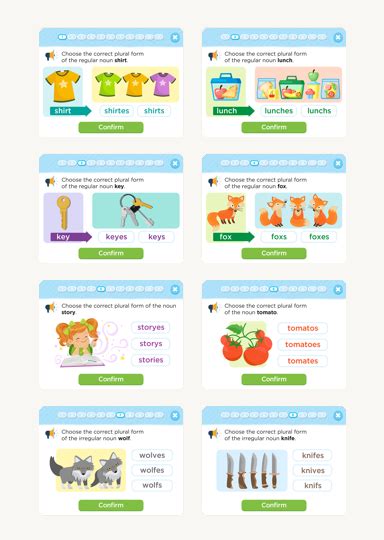 Regular and Irregular Plural Nouns - Quiz by Kids Academy