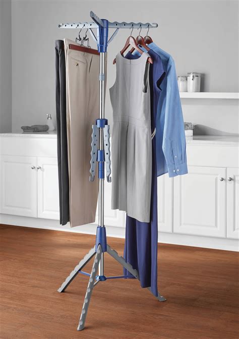 Mainstays Space-Saving 2-Tier Tripod Hanging Clothes Drying Rack, Steel ...