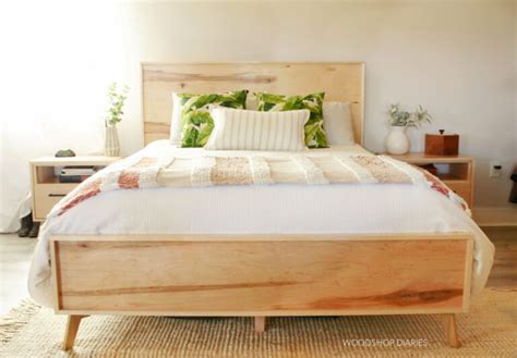 DIY Mid Century Modern Bed -- FROM PLYWOOD!