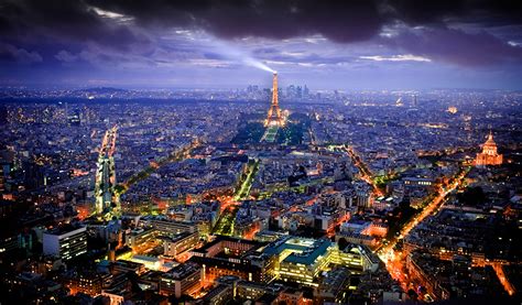 Fonds d'ecran France Paris Tour Eiffel Nuit Par le haut Mégalopole ...