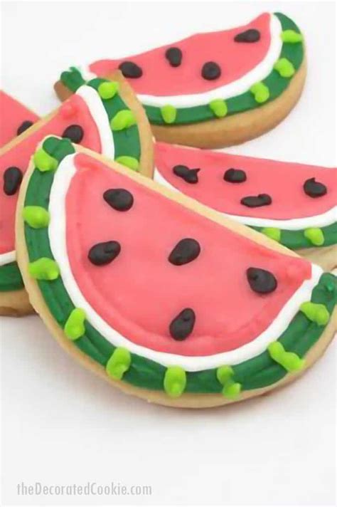 Watermelon cookies for summer | the decorated cookie