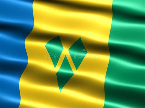 Flag of St. Vincent and the Grenadines Stock Illustration ...