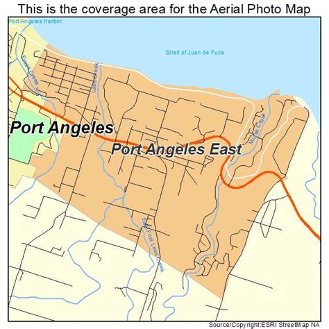 Aerial Photography Map of Port Angeles East, WA Washington