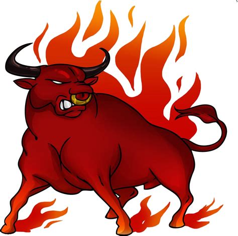 Bulls Clipart Fire - Raging Bull Clipart - Png Download - Full Size ...