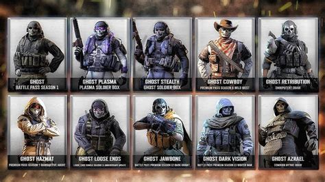 All Ghost Character Skin's in Call of Duty Mobile : ALL SEASONS 2022 ...