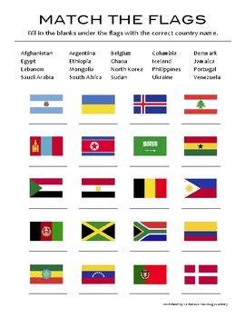 Quiz/Test – World Flags Geography #2 by La Paloma | TPT